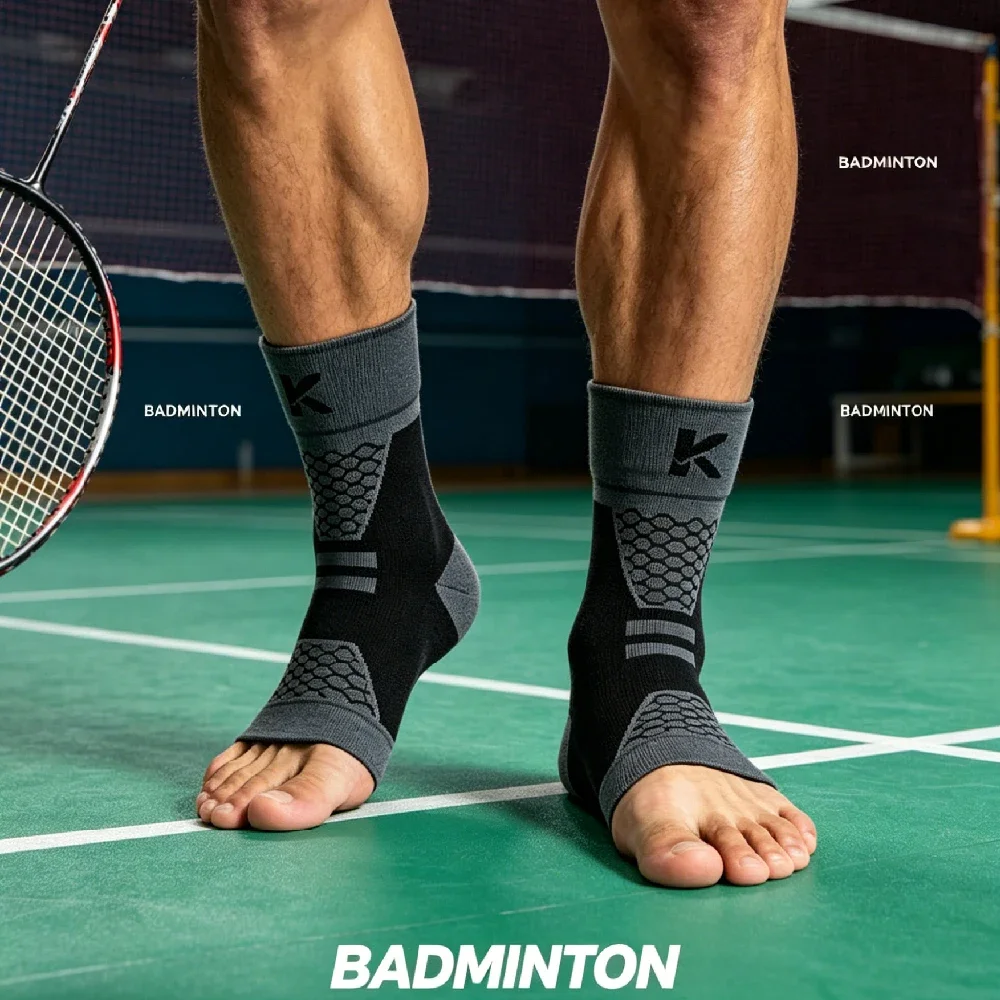 Open-Toe Ankle Compression Sleeve, 1 Pair Compression Socks for Men Women, Help Relieve Ankle Swelling, Plantar Fasciitis Pain