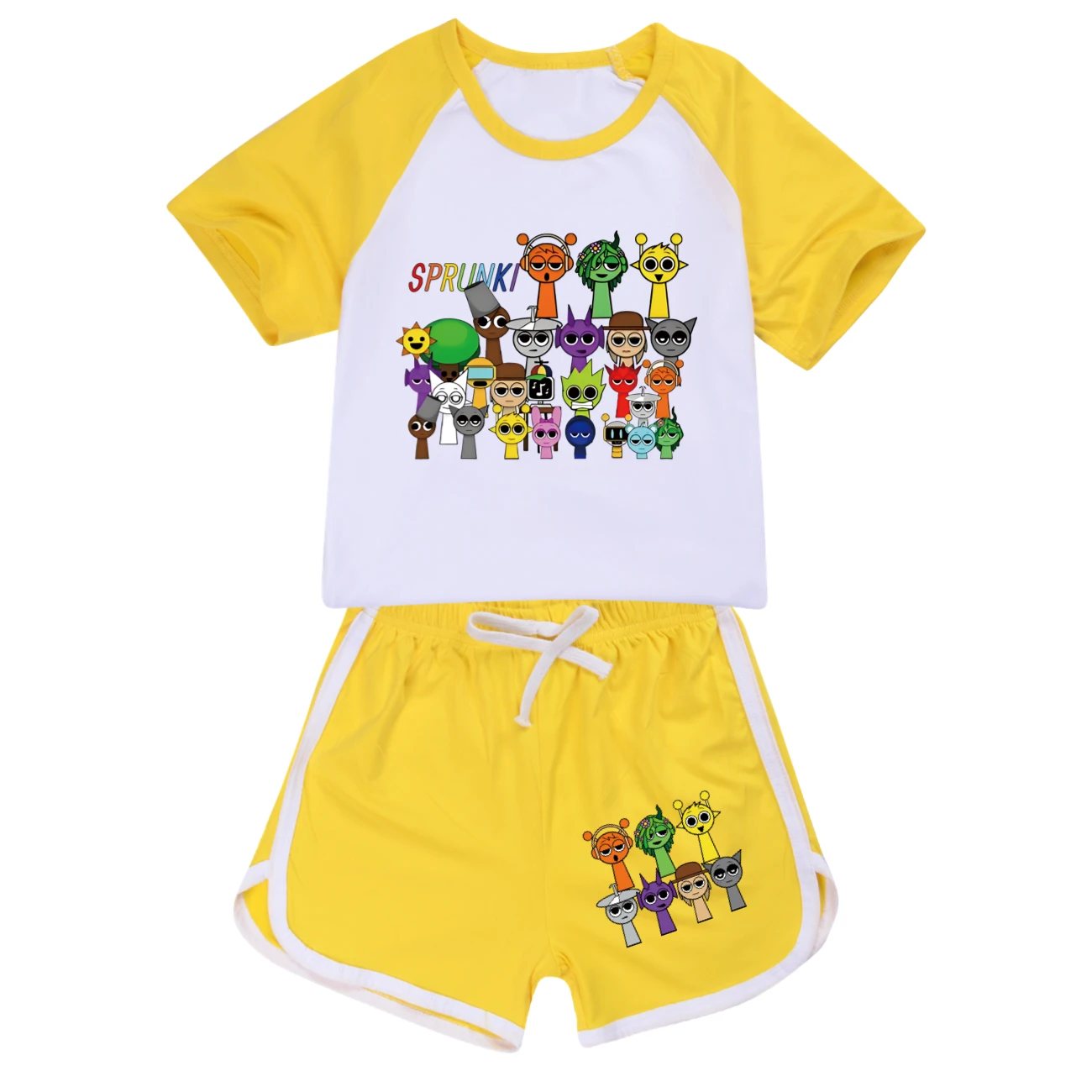 Boys Girls Summer Clothing Sets sprunki Kids Sports T Shirt +Pants 2-piece Suits Baby Clothing Comfortable Outfits Pyjamas4014