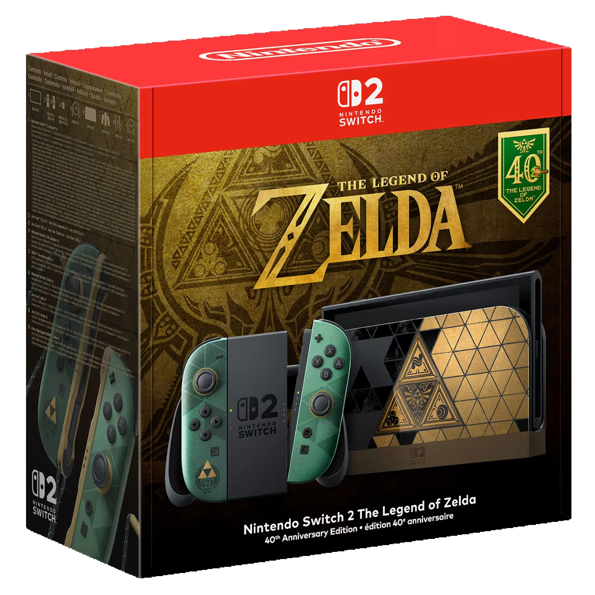 Nintendo Switch 2 – The Legend of Zelda 40th Anniversary Edition |     40e jubileumeditie console |     Reserveren