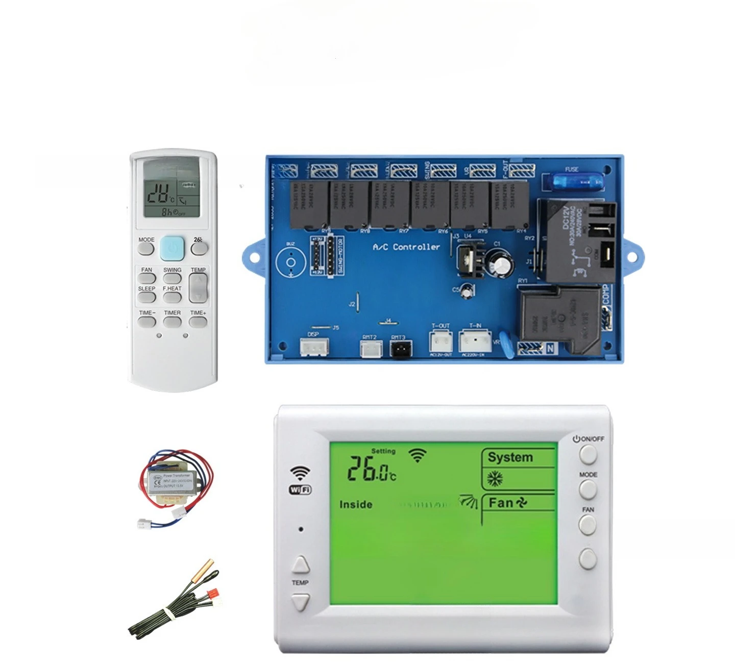 Qunda QD68WI+ Cabinet  Universal AC PCB Control  Board System For Air Conditioner Parts With WIFI Fuction