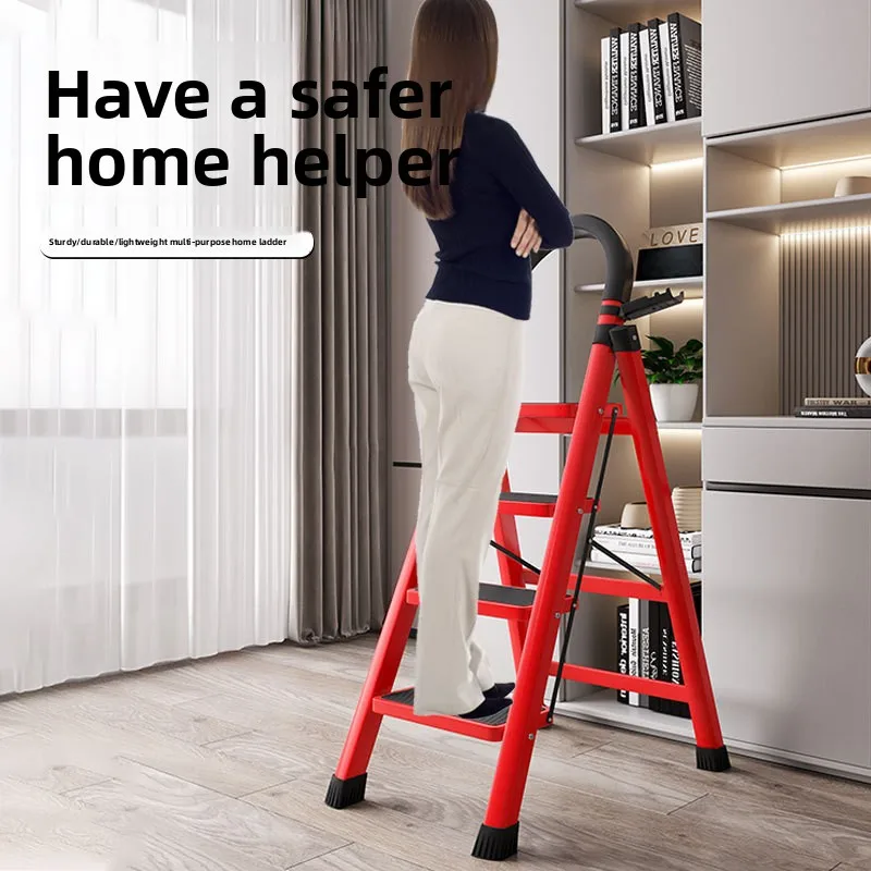 Household Folding Ladder A Frame Multi Purpose Heavy Duty Indoor Loft Dual Use Multi Functional Step Ladder Folding Step Ladder