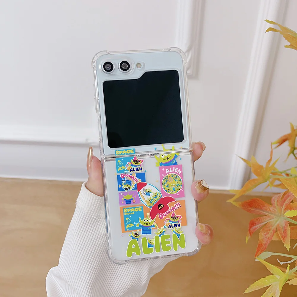 Cute Cartoon Toy Story Case For Samsung Galaxy Z Flip 5 6 4 3 Flip6 Flip5 Flip4 Soft TPU Protection Cover