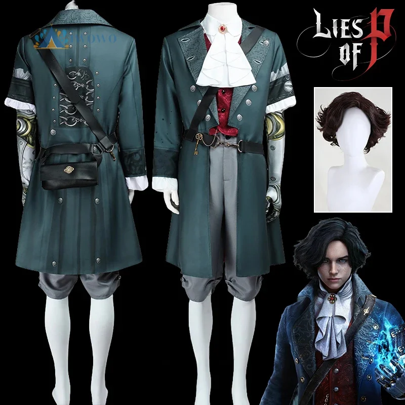 

Костюм для косплея «Крыжа П», парик, пальто, карманные носки, реквизит, аксессуары, наряд для мужчин и женщин, игровой вечерние, рождественский полный комплект