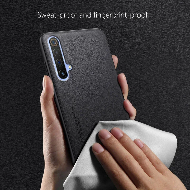 Leather Case for Oppo Realme X50 Pro 5G China Carbon Fiber Matte Silicone Protection Hard Phone Cover OppoRealmeX50Pro5G Coque