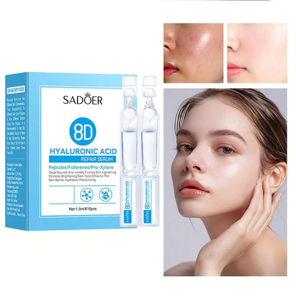 1.5mlx15pc Hyaluronic Acid Anti-Wrinkle Serum Hydrating Whitening Fade Moisturizing Firming Moisturizing Skincare Lines Fin L7J3