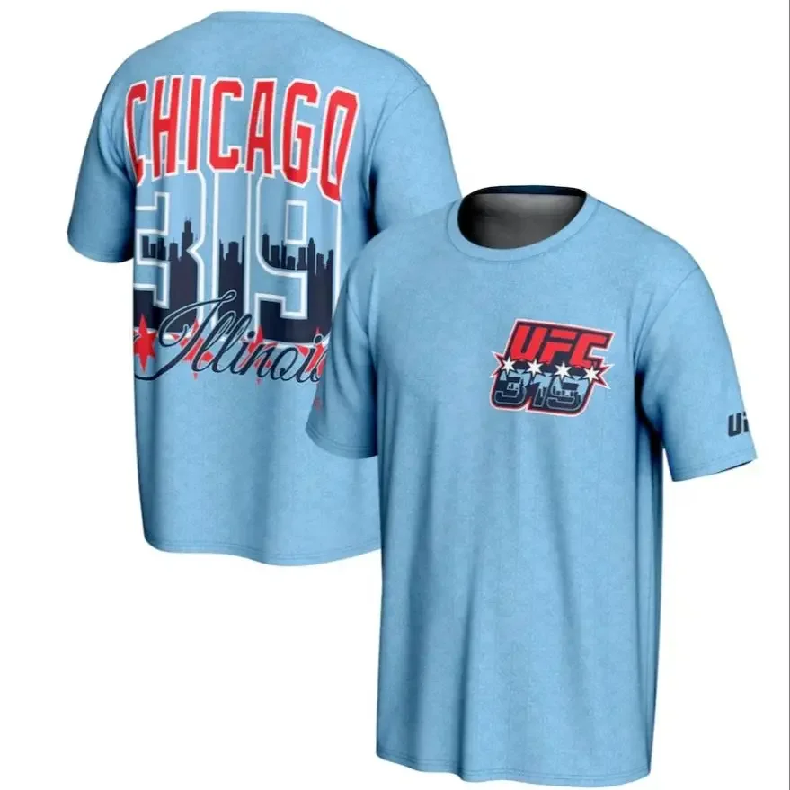 

Summer UFC combat boxing clothing 3D printed breathable, fashionable, quick-drying sports men's short-sleeved round-neck T-shirt