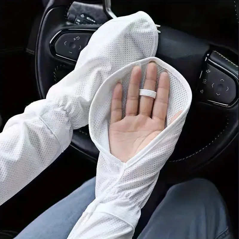 قفازات نسائية صيفية واقية من الشمس قابلة للتنفس على شكل حدوة حصان للحماية من الأشعة فوق البنفسجية، قفازات قيادة سريعة الجفاف في الهواء الطلق #3