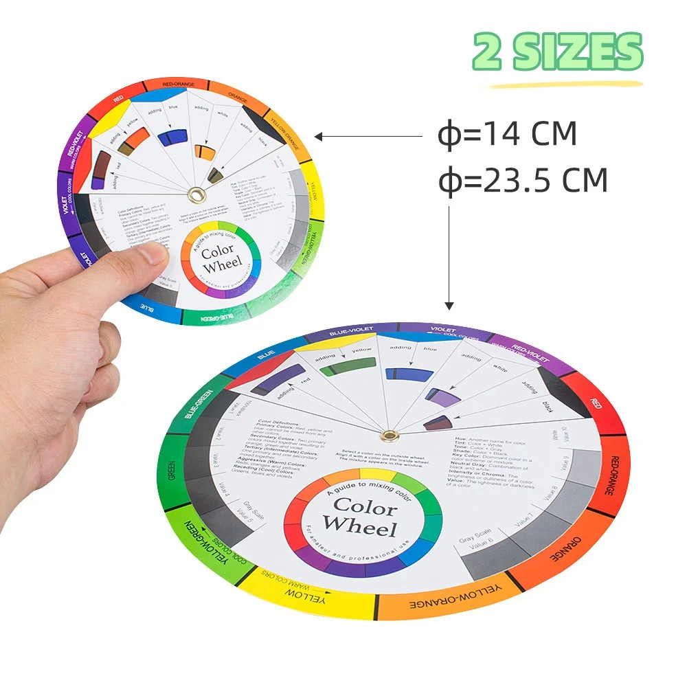 1Pcs 12 Color Paper Card Tattoo Color Wheel Circle Chromatic Eyebrow Tattoos Design Nails Professional Pigment Makeup Supplies