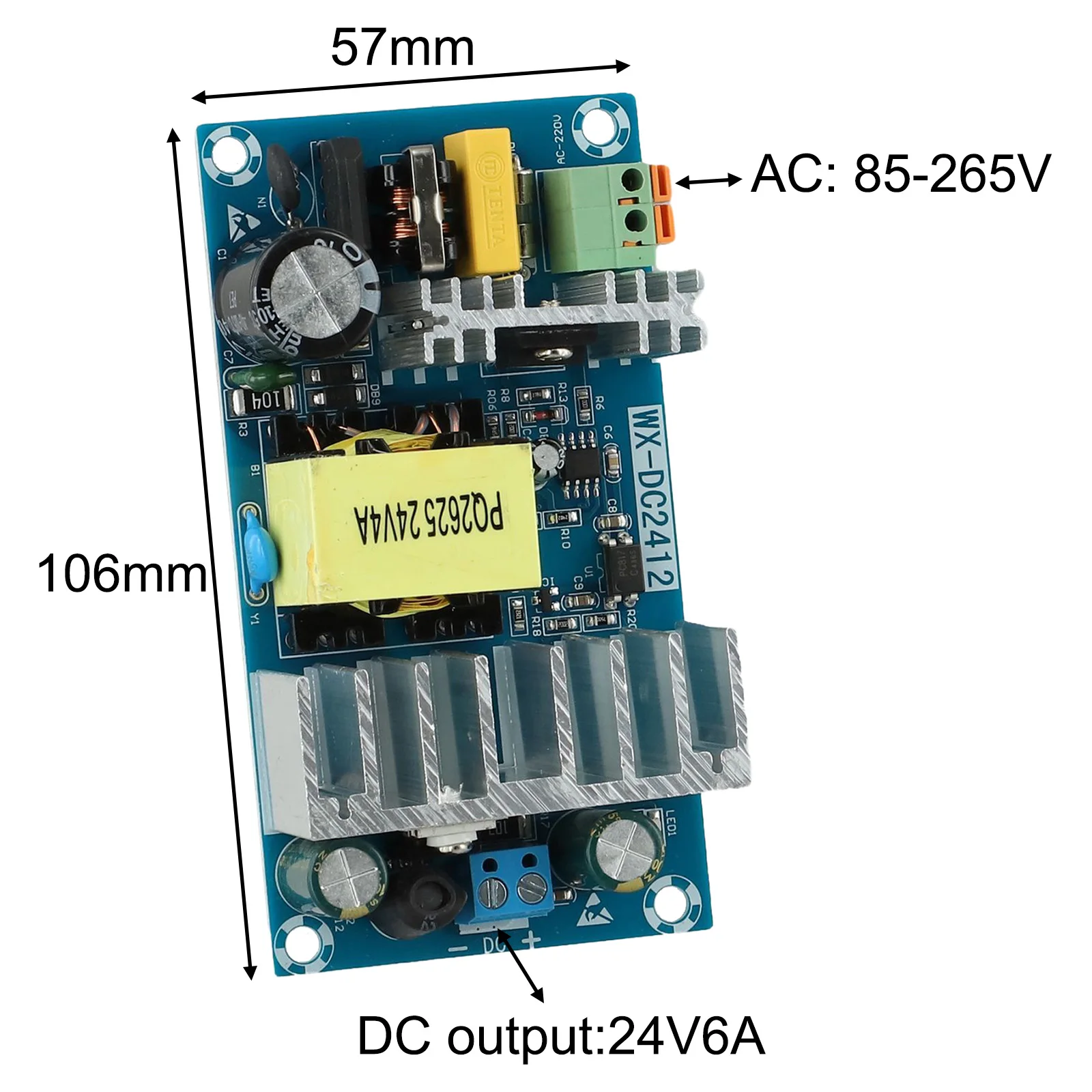 AC DC Inverter 220 110V 100-265V To 24V 6A Switching Power Supply Module Adapter AC 85-265V 50/60 HZ