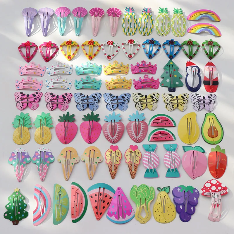 40Pcs Set Neue Farbe Druck BB Clip kinder Gebrochene Haarnadel Metall Seite Kleines Mädchen Haar Zubehör Haarnadel – Detail 1