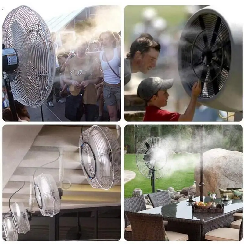 Water Mister Fan Fan With Water Spray Misting Fan Fan Misting System Mist Kits With Brass Misting Nozzle Outdoor Fan Misting