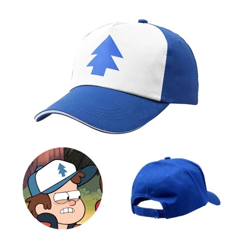 Anime Cartoon Pines Hats Gravity Falls Dipper Baseball Caps Cosplay Hat Canvas Adjustable Boys Pine Cap Accessories