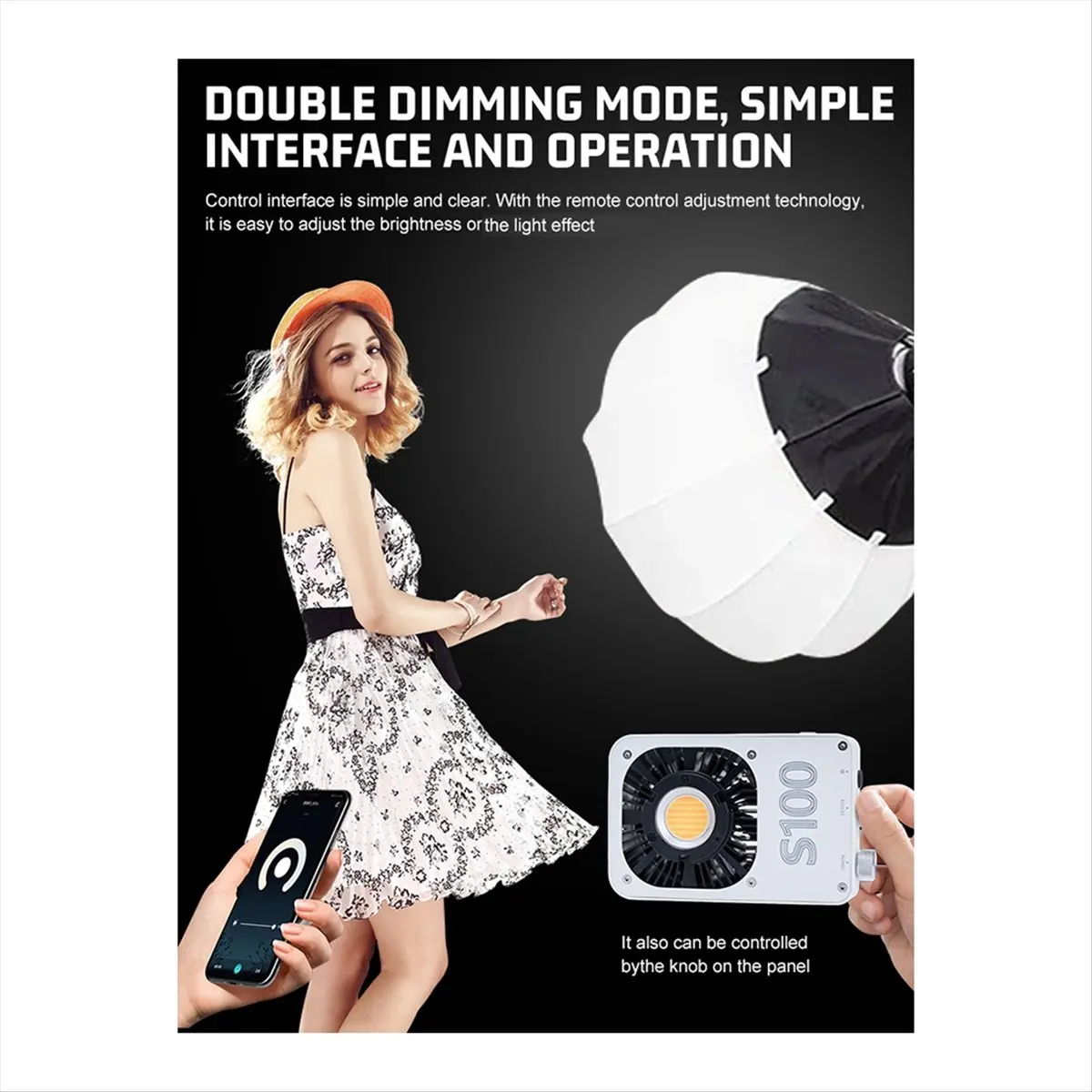 Top Photography Light COB Fill Light Dual Color Temperature Soft Light Lamp Camera DSLR Lighting for Night Scene White