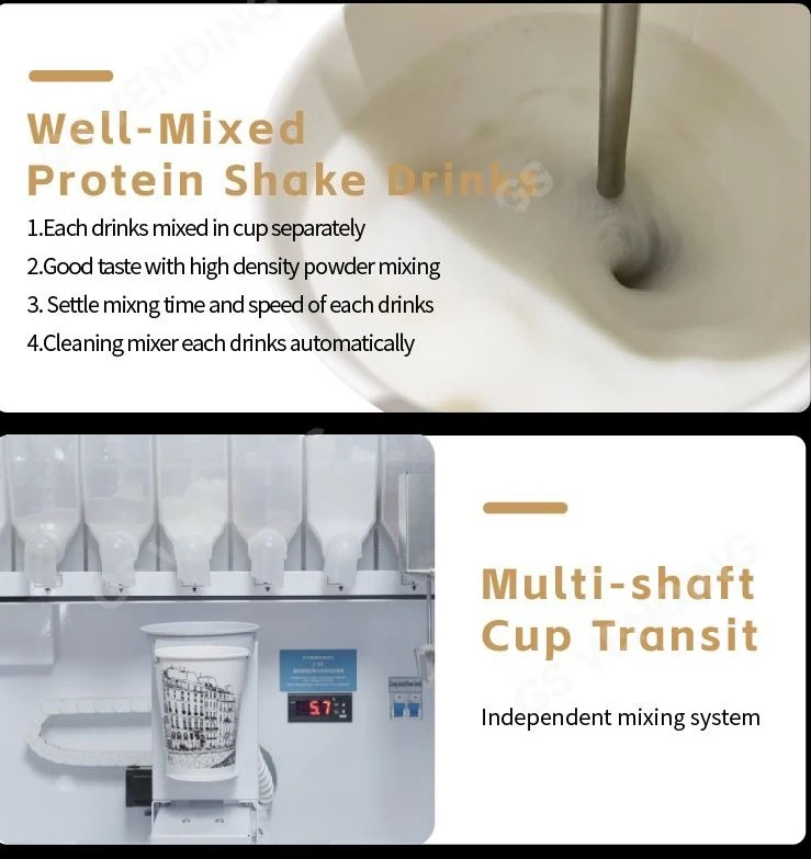 24 Hours Commercial Instant Smart Protein Shake Vending Machine Factory Price Coffee Vending Self-Service Vending OEM Beverage Dispenser