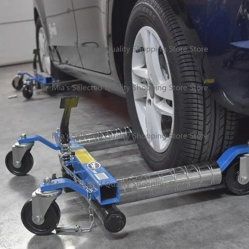 1 Ton Hydraulic Car Skates Vehicle Shifter with Ratcheting Foot Pedal Lift Wheel Dolly for Automotive Repair