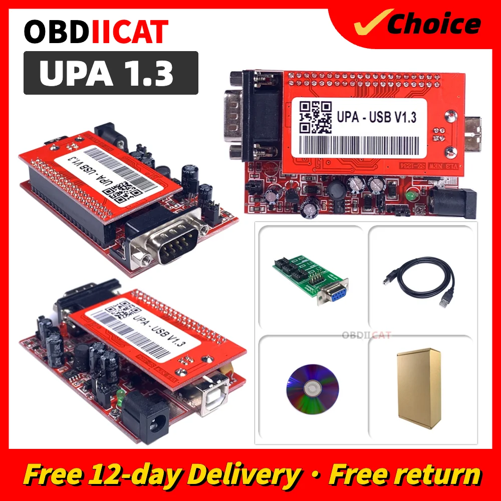 A+Quality UPA USB Programmer UPA USB 1.3 With Full Adapters UPA USB V1.3 ECU Chip Tunning OBD2 Diagnostic Tool Free Shipping