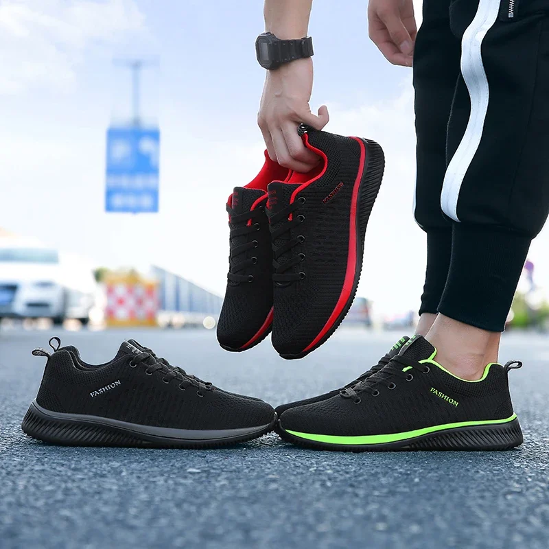 Zapatillas ligeras para correr para hombre y mujer, zapatos transpirables para correr, caminar, trotar, entrenamiento, talla grande 35-48,