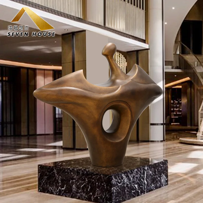 Modern large fiberglass sculpture crafts, hotel clubhouse lobby floor ornaments, creative soft decorative artworks