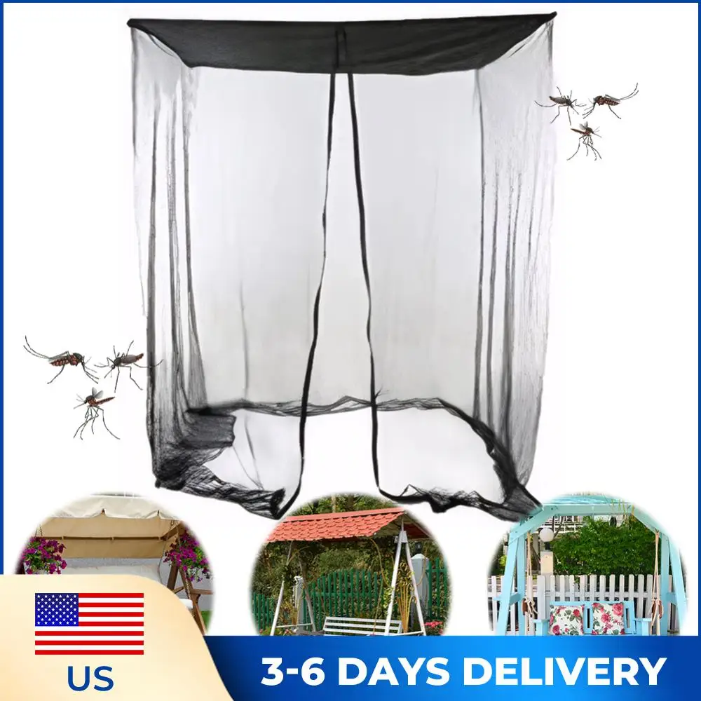 

Rocking Chair Mesh Cover Waterproof Swing Chair Mesh Net Zipper Closure Rectangle Netting Curtain for Outdoor Patio