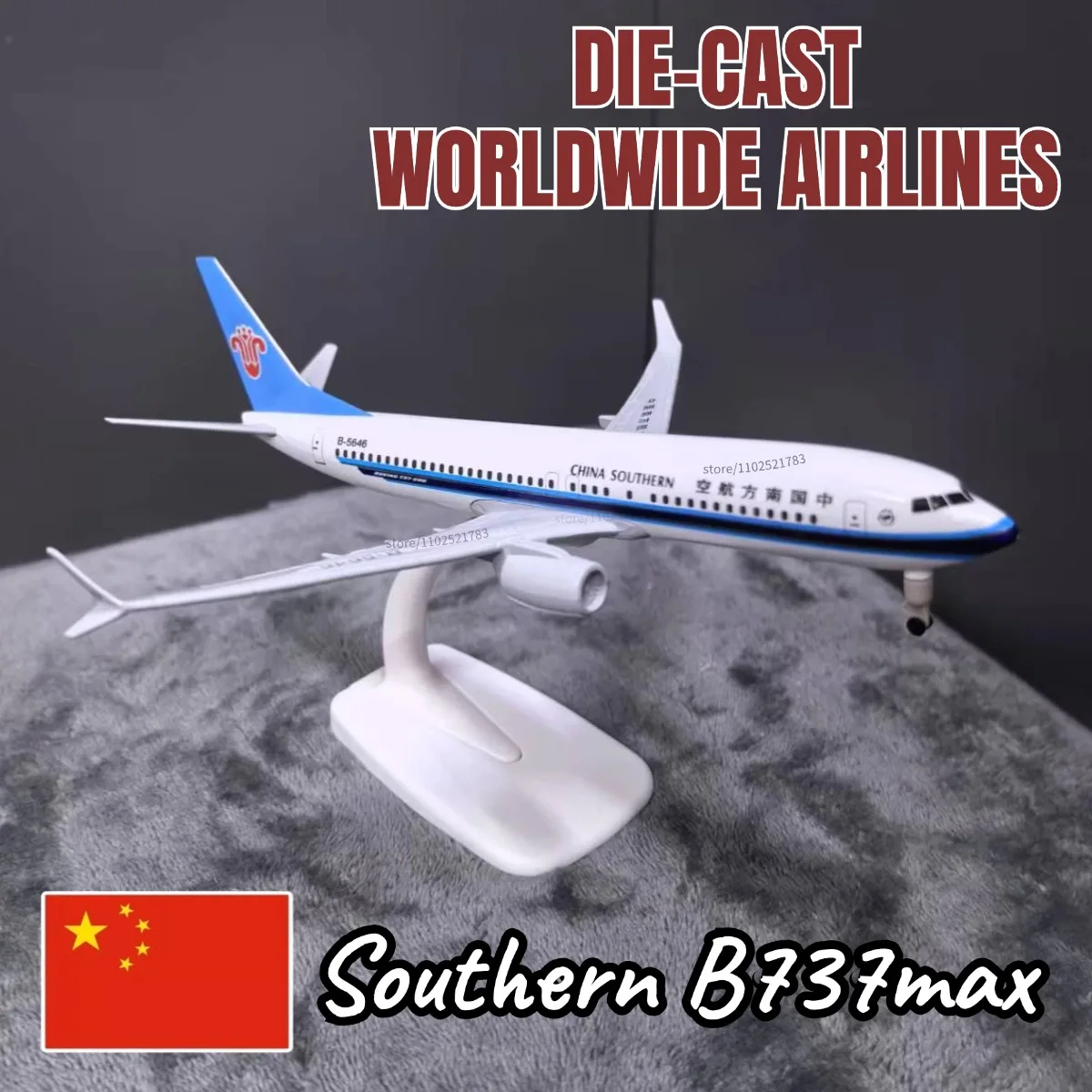 Metal Diecast Aircraft Model 7.5 Inches Scale Airbus Boeing 380 787 737 max Replica Airplane Aviation Miniature Art Kid Boy Toy