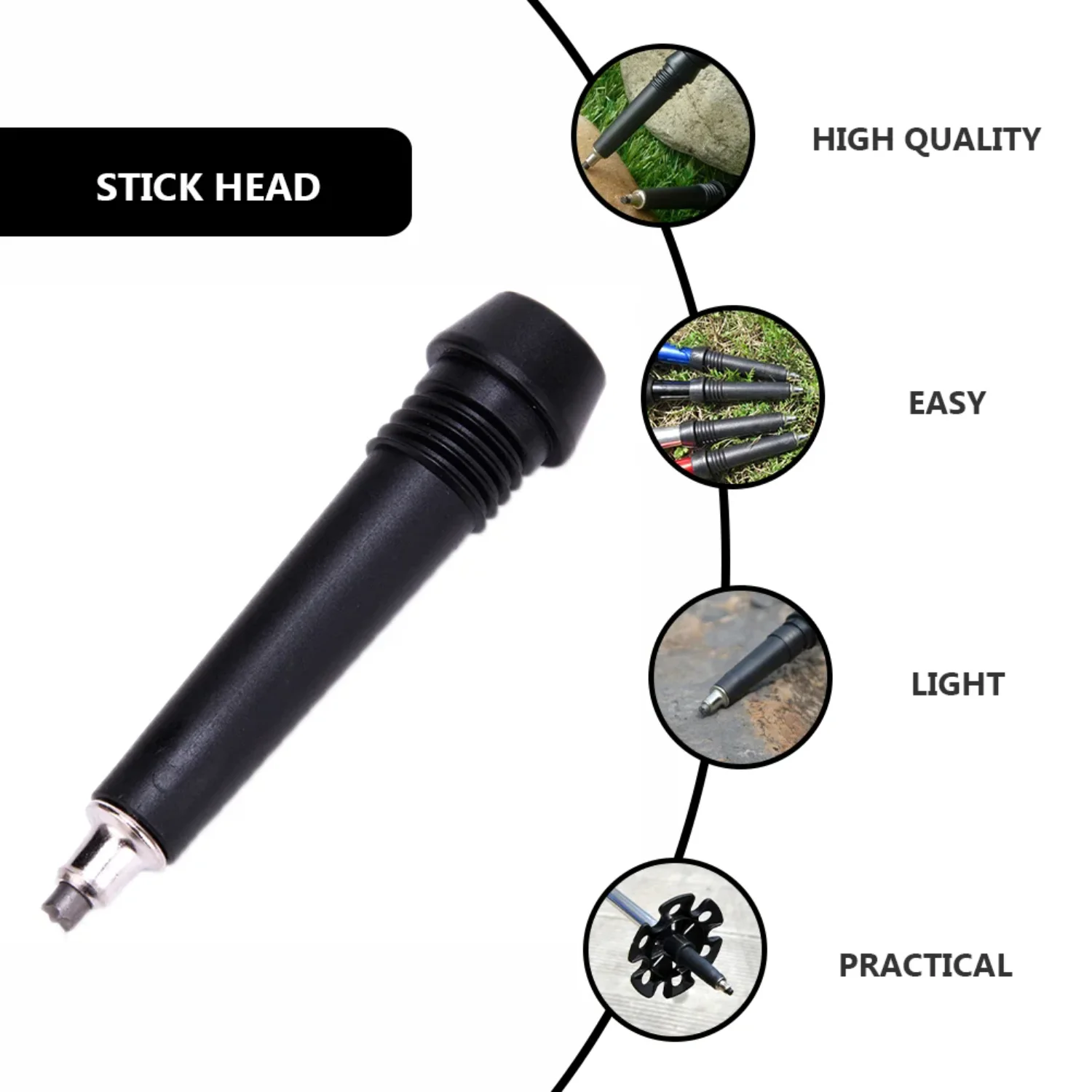 Accesorios de senderismo, punta de poste de repuesto, punta de carburo de tungsteno, bastón de senderismo, bastón nórdico para caminar, bastón para escalar