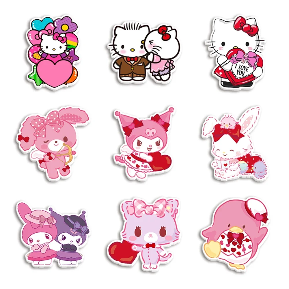 9pcs/set Mali Bálint szerelmes sanrio charactors Kevert Szervusz Barka Sima Fagyanta designs mesterségek Nyakdísz ékszer Gyártás