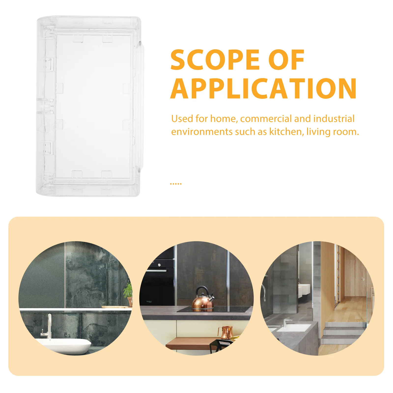 

1Pcs Waterproof Socket Cover Double-Position Thickened Adhesive Sticky Socket Protector for Home Commercial Use