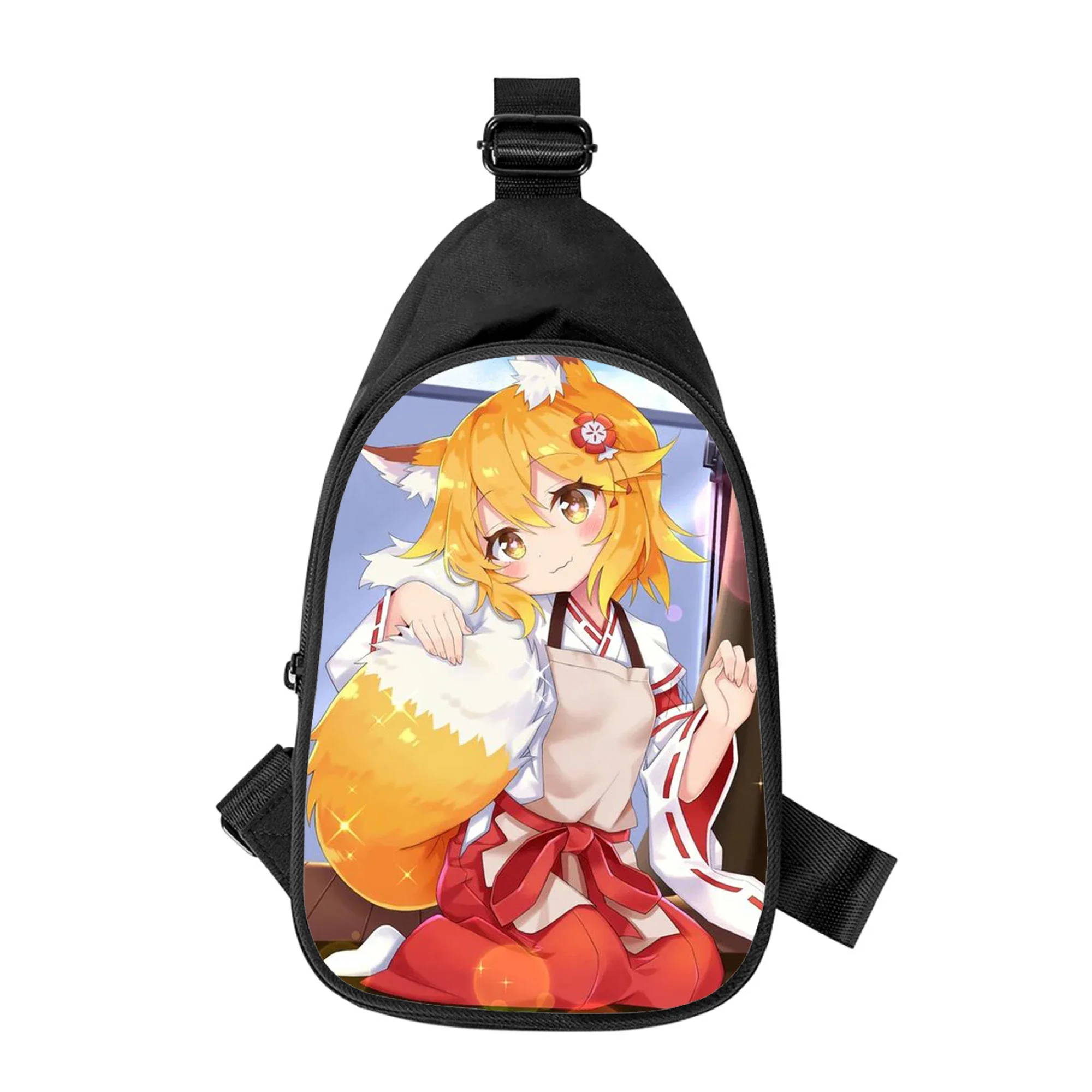 Anime the helpful fox senko san New Men Cross Chest Bag Diagonally Women Shoulder Bag Husband School Waist Pack Male chest pack