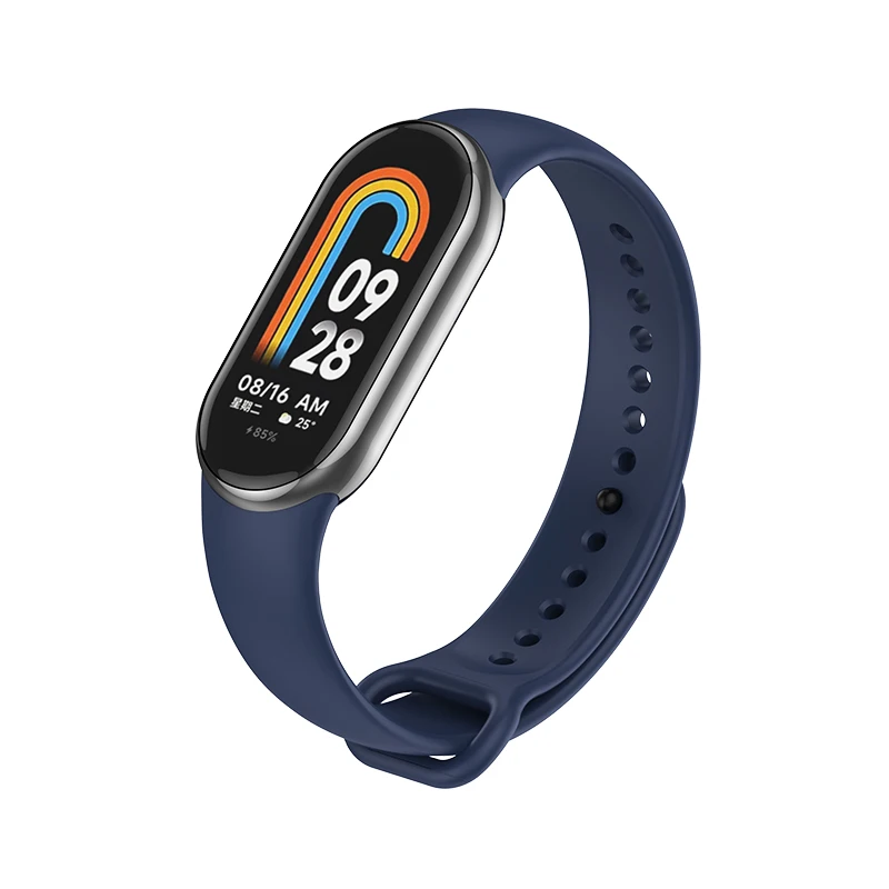 Siliconen bandje voor Xiaomi Mi Band 9 8 bandje NFC sport rubberen armband polsbandje Pulseira Correa Xiaomi Smart Band 10 accessoires