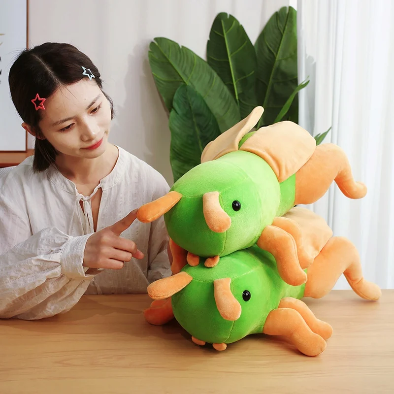 Cartoon Locust Plush Toys New Pretty Lifelike Stuffed Insect Doll Funny Desktop Decor Cute Birthday Gift