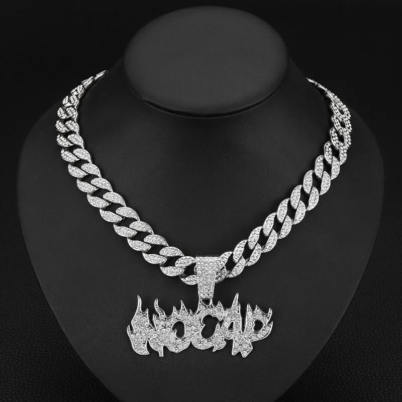 

Gothic Style Retro Letter Flame Pendant Hip-hop Men's Fashionable and Personalized Versatile Necklace Accessories