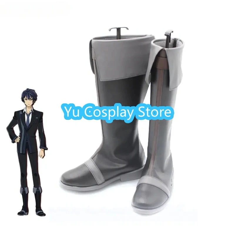 Satomi Rentaro Cosplay Shoes Anime Black Bullet Cosplay Prop PU Leather Shoe Halloween Carnival Boot Custom Made