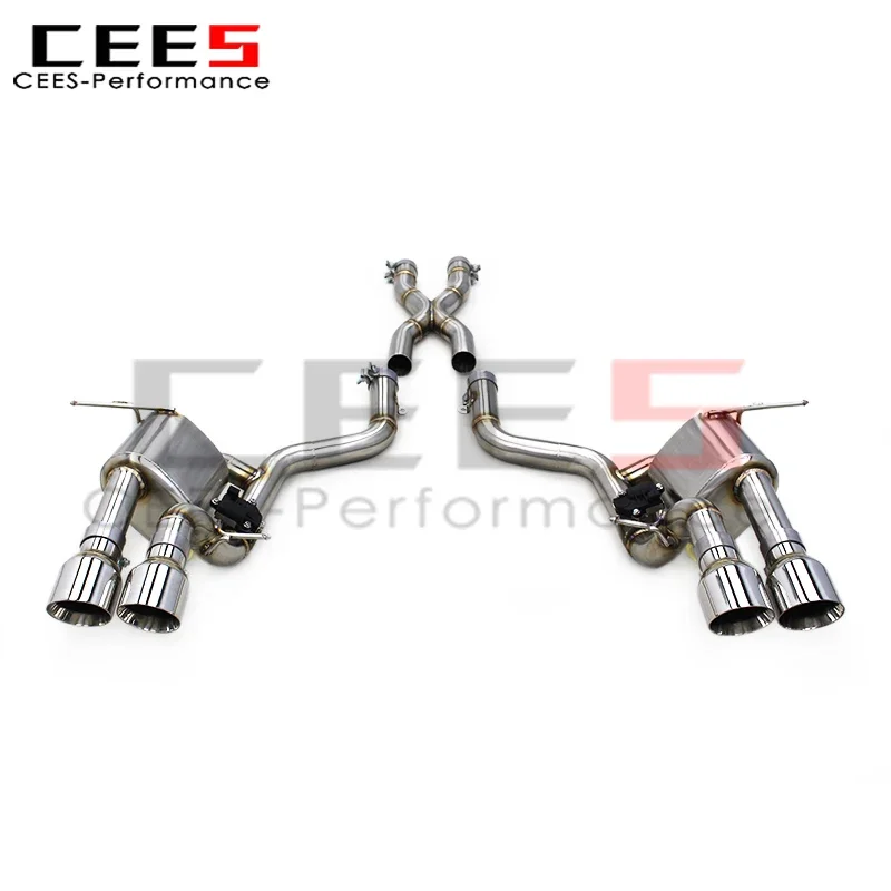 cees Axle Back Exhaust X Pipes System for Maserati Quattroporte 4.2L 2004-2011 Stainless Steel Muffler Escape Catback Exhaust