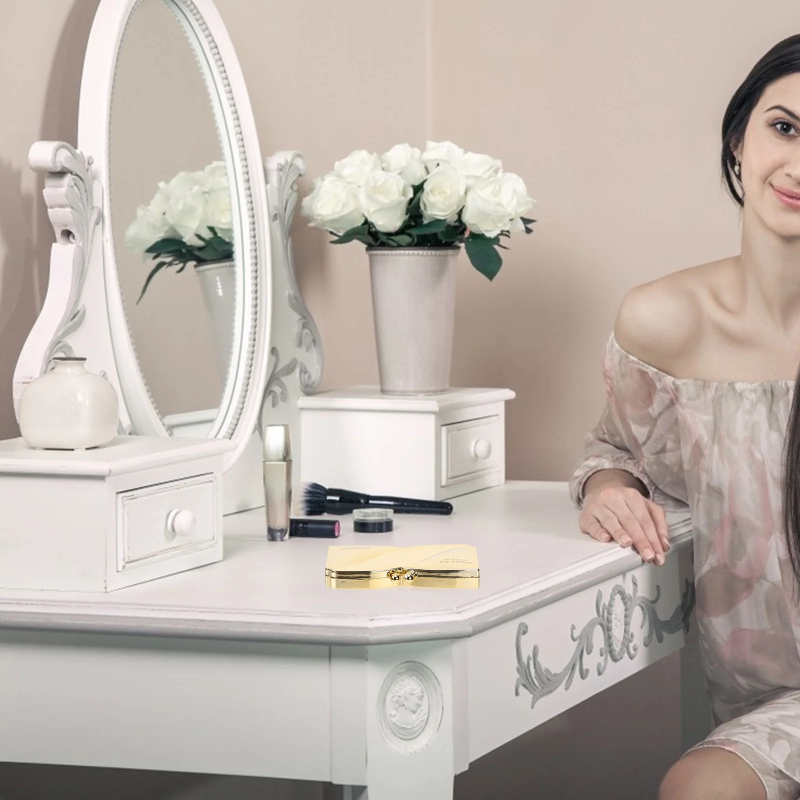 1 قطعة لوحة ظلال العيون الماسية 10 ألوان لامعة ظلال العيون مسحوق للنساء الفتيات المبتدئين ماكياج العين المهنية #4