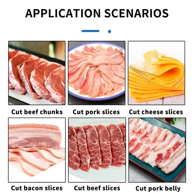 Multi-functional Flaker for Frozen Meat Sausage Bacon Ham Slicer Cutting Machine Rib Chopper Cheese Slicer
