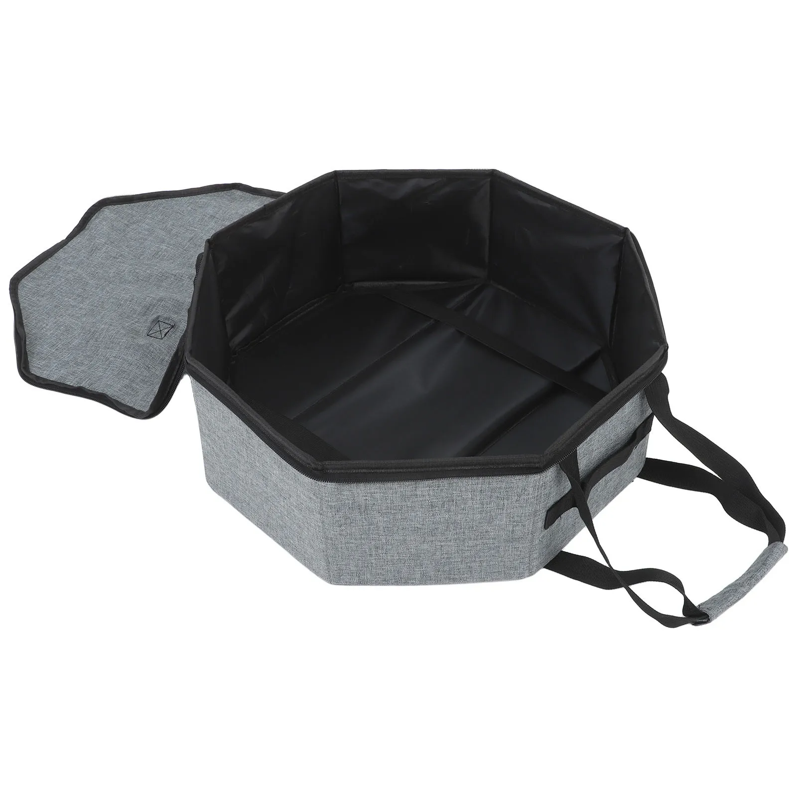 

Foldable Round Hat Storage Box Large Collapsible Organizer Container Cowboy Hat Case Dustproof Lid Travel Storage