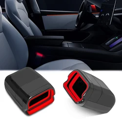 For Tesla Safety Buckle Ambient Light 64 Colors For Model 3 Model Y S X Seat Belt LED Decorative Lamp Car Interior APP Control
