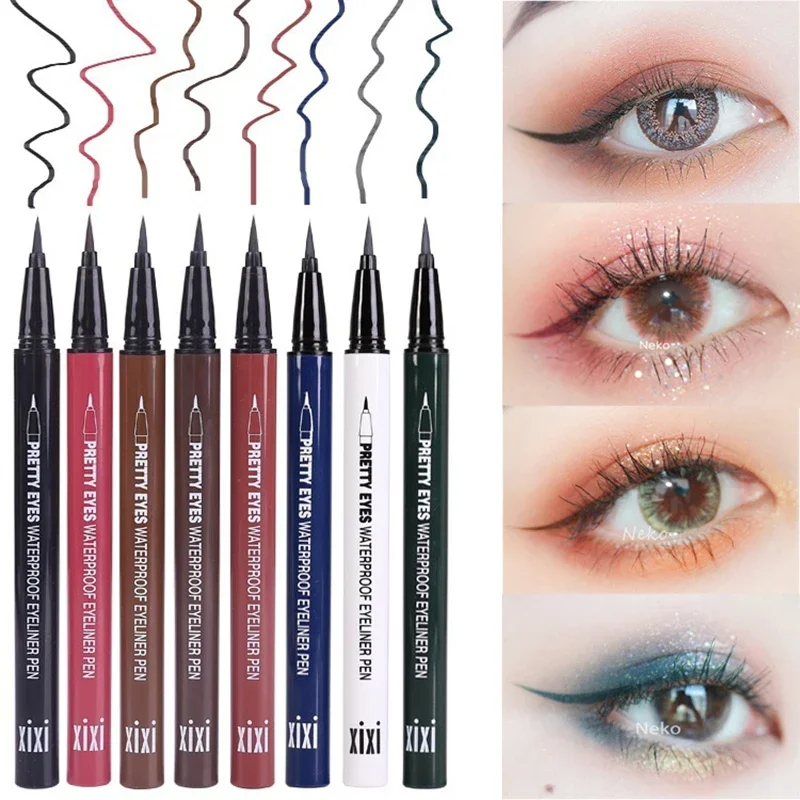 Professional Fast Dry Smooth Waterproof Eyeliner Pencils Eyes Brown Black Color Pigments Liquid Eye Liner Pen Make Up Tools