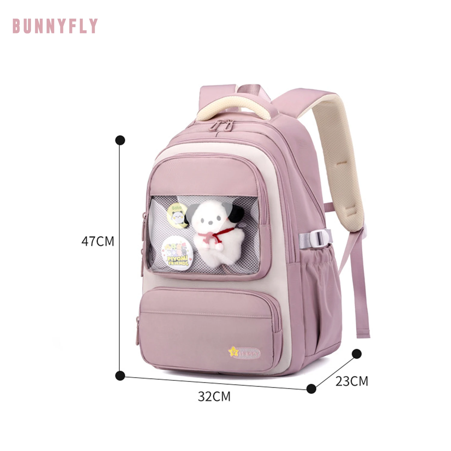 BunnyFly School Bag Girl Back Pack For Children Kid Child Teenager Female Class Schoolbag Primary Women Bagpack Teen Bookbag Kit