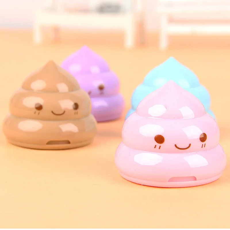 Cute Lovely Shite-Poo-Shaped Two-Hole Pencil Sharpener for School Stationery & Office Supply