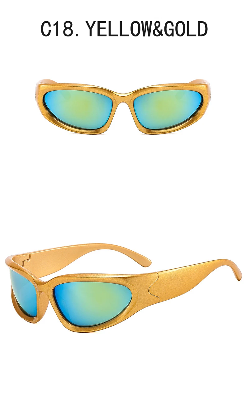 Steampunk Mode Goggle Frauen Sonnenbrille Weibliche Männer Punk Sonnenbrille Vintage Shades Brillen Dame Reiten Brillen UV400 – Detail 23