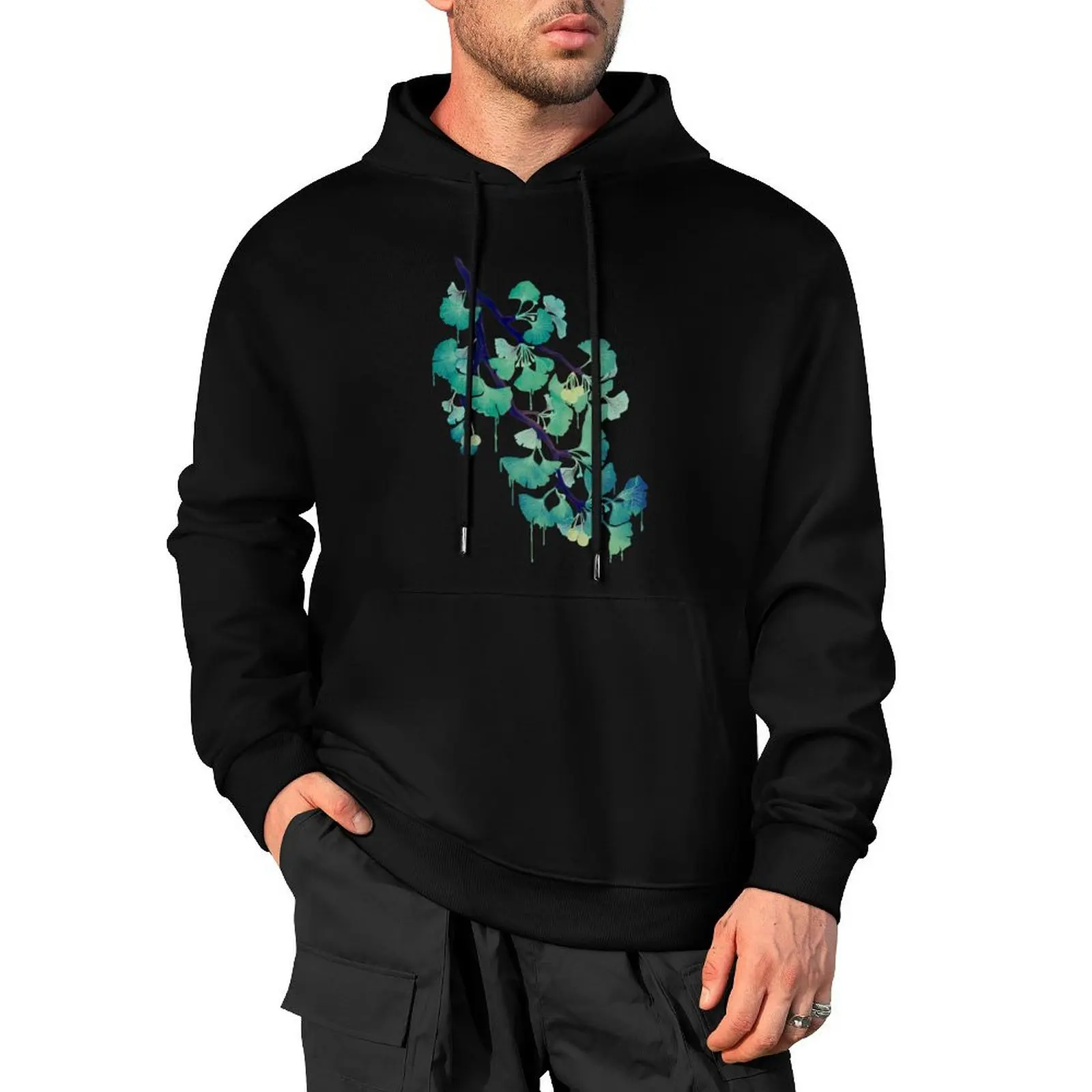 

O Ginkgo (in Green) Pullover Hoodie male clothes autumn jacket men hooded shirt men's oversize hoodie