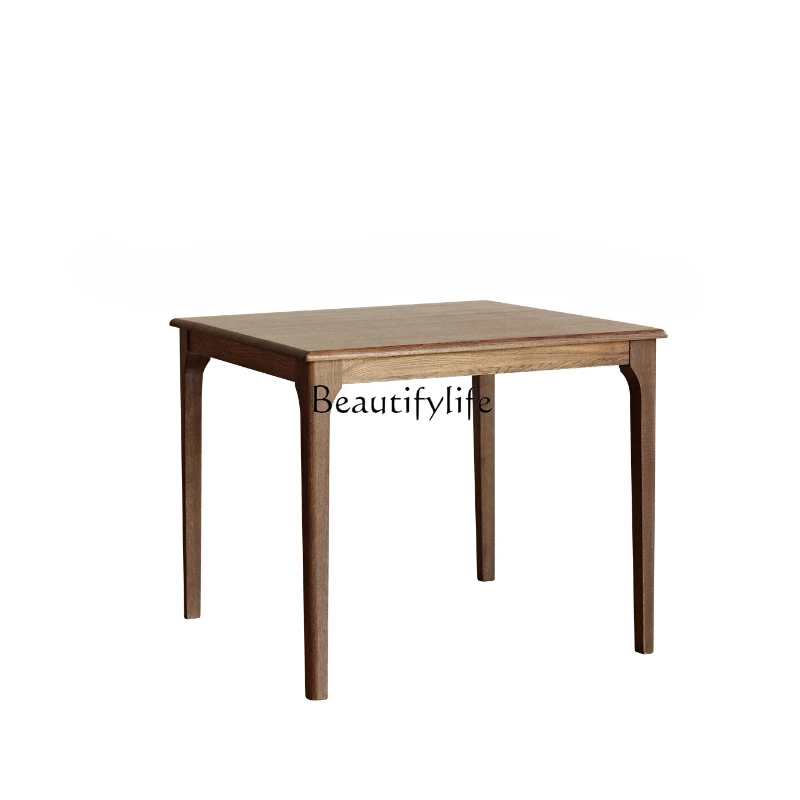 

Nordic Modern Minimalist Solid Wood Oak Eight-Immortal Table Square Dining Table