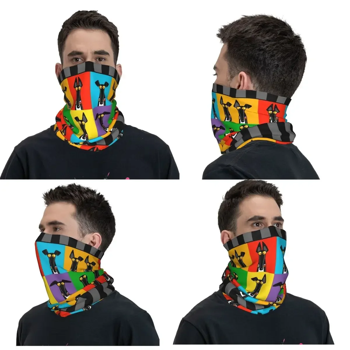 Greyhound Semaphore With Border Bandana Neck Cover Printed Face Scarf Warm FaceMask Riding Unisex Adult Winter