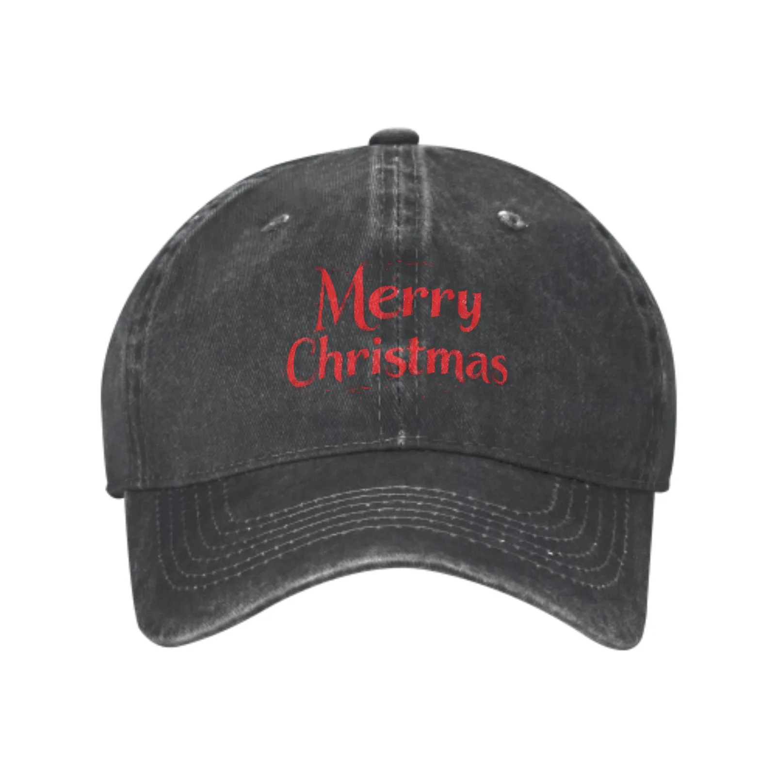 Merry Christmas Baseball Hat for Men Women Adjustable Casual Caps for Outdoor Activities Wash Denim Trucker Hats