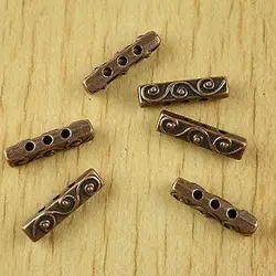 30pcs 18.2x4.8x4.4mm copper-tone bar spacer beads h2360