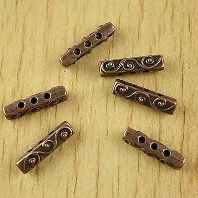 30pcs 18.2x4.8x4.4mm copper-tone bar spacer beads h2360