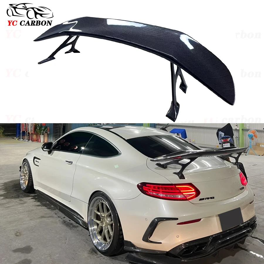 

For Mercedes-Benz C Class W205 C43 C63 AMG 2015-2021 Carbon Fiber Rear Trunk Spoiler Guide Wing Rear Wing Car Trunk Diverter