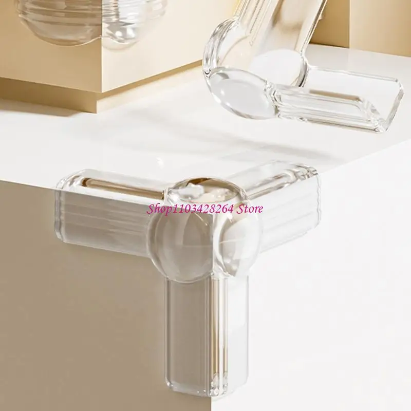 

Pack of 4pcs Invisible Table Corner Protectors Transparent Design Easy Easy Installation For Childproofing