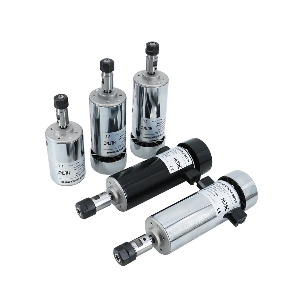 Nuovo Arrivo 200W 300W 400W 500W 800W 48V 110V DC Motore Mandrino di Raffreddamento Ad Aria Con ER11 o ER16 Raccogliere per Macchina Per Incidere di CNC